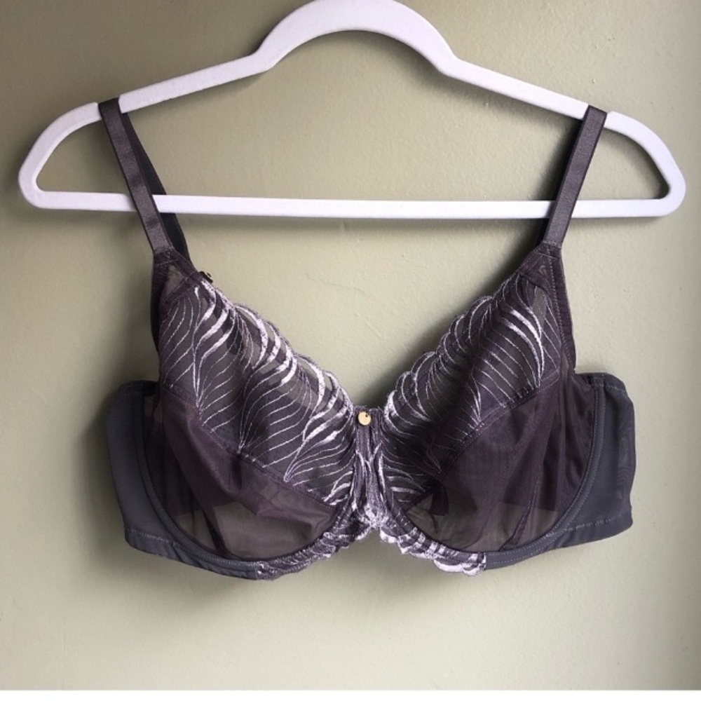 Natori Women's Seduction Full Figure Cut and Sew Underwire
Bra Gunmetal 38DD
